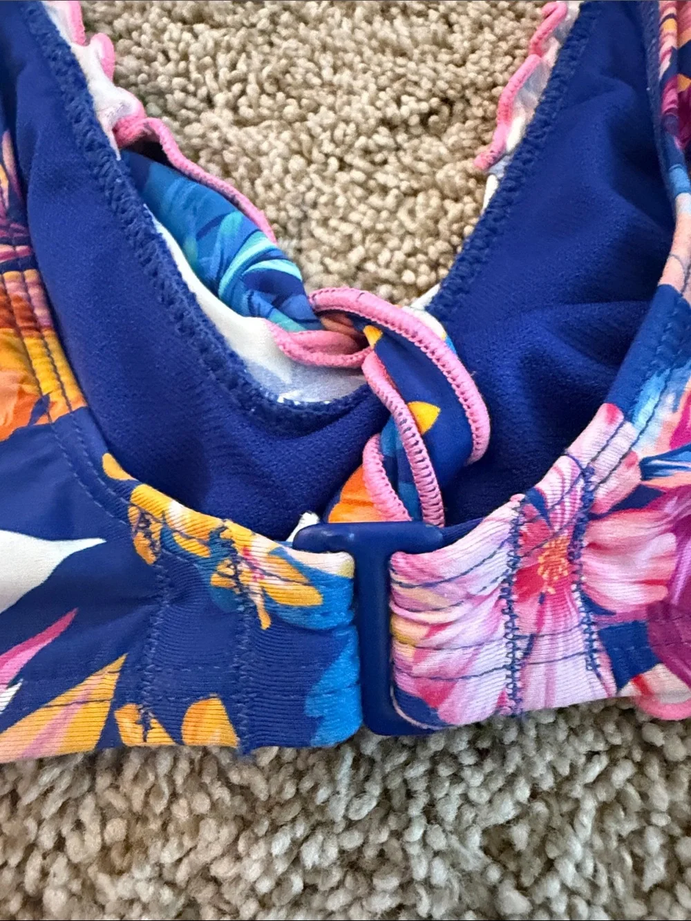 Hobie Girls Bralette Top and Hipster Bikini Bottom Swimsuit Set
